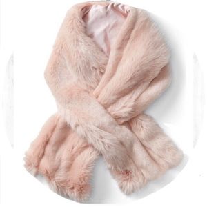 NWT Banana Republic Pink Faux Fur Scarf